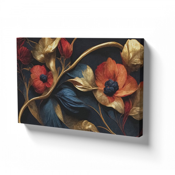 Картина на холсте Позолоченные цветы 80x110 см WS Holst 2197145245 