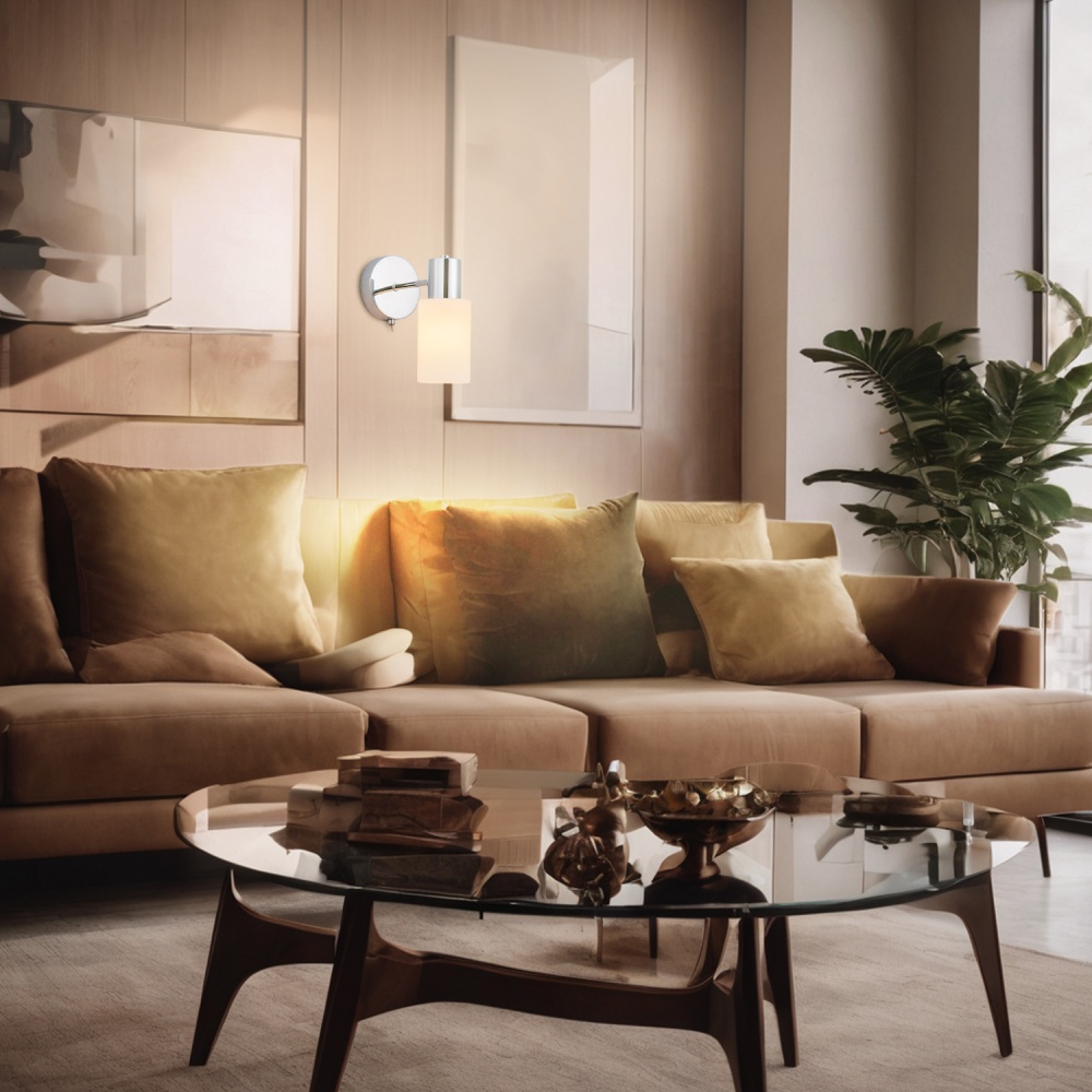 Бра Miorro Estetica металл/стекло 1x40 Вт E14 белый 51-311-040