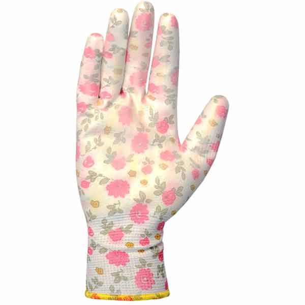 Перчатки Doloni трикотажные неполный облив, белые с покрытием полиуретан M (8) 4560