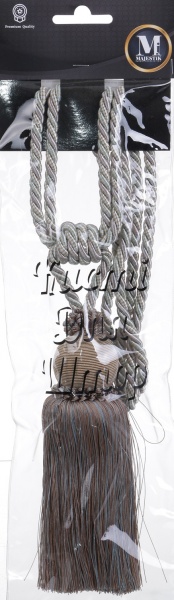 Подхват для штор 2018-51-K-85 кремовый/бирюзовый Majestic