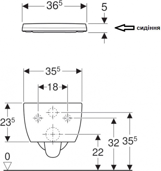 Унитаз подвесной Geberit iCon Rimfree 500.784.01.1 с сидением Soft Close
