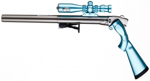 Ручка гелева Гвинтівка блакитна чорнило синє 