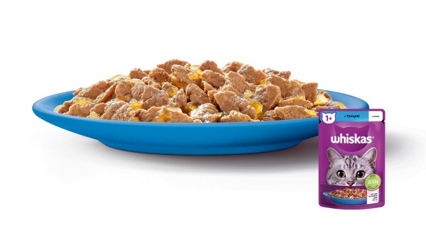 Корм Whiskas в желе с тунцом и моллюсками 85 г