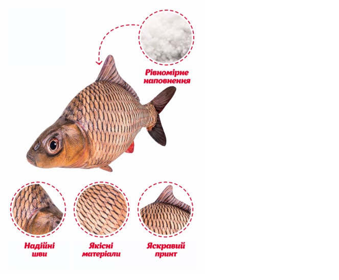 Мягкая игрушка DGT-PLUSH Рыба 68 см коричнево-золотой RUB1_SU