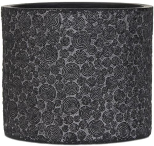 Кашпо керамическое Capi Wood круглый 2л черный (065088) 
