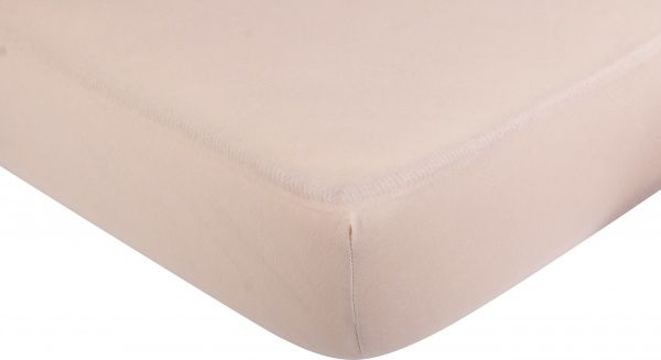 Простынь на резинке трикотажная 180x200 см бежевый Homeline 