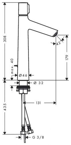 Змішувач для умивальника Hansgrohe Talis Select S 72044000