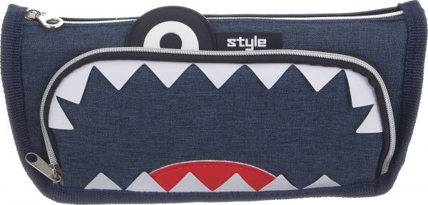 Пенал школьный Акула синий