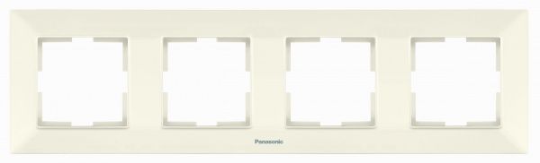 Рамка чотиримісна Panasonic Arkedia Slim горизонтальна кремовий 480500134