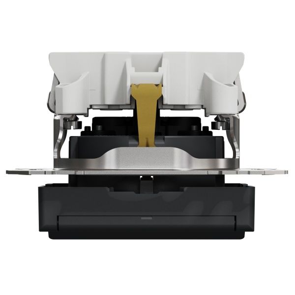 Розетка силова із заземленням Schneider Electric Sedna Design зі шторками з кришкою чорний SDD114024