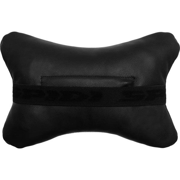 Подушка-підголівник Kerdis Standart чорна з білим шкіра 