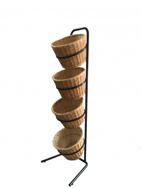 Стеллаж торговый под 4 корзины для продуктов