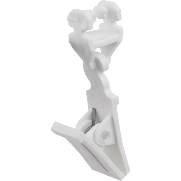 Прищепка с бегунком Талсистем наборной белый 