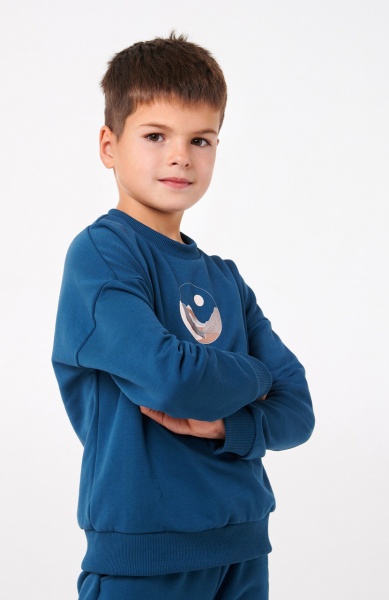 Толстовка для хлопчика Smil р.122 синій/зелений 116548 
