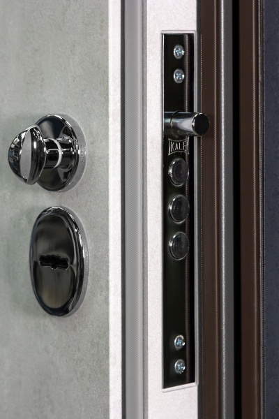 Двері вхідні Булат Гарант 535 бетон антрацит 2050x850 мм праві