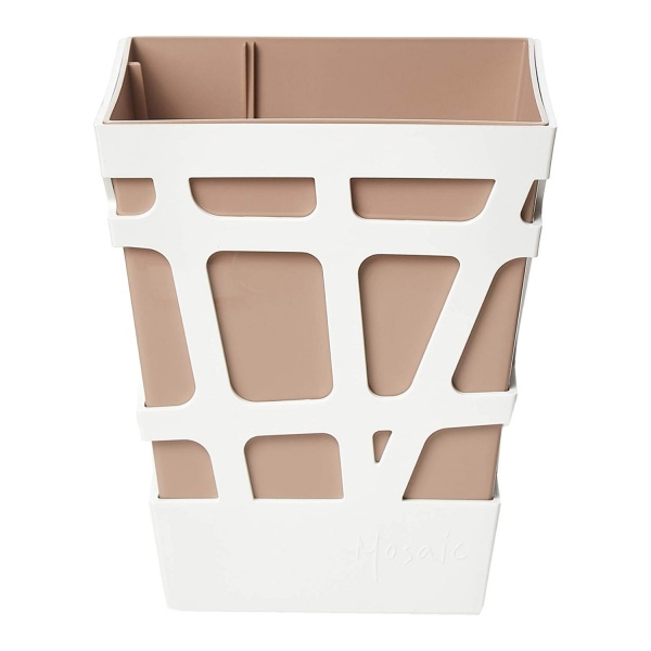 Вазон пластиковий Idel Quadro 17 см квадратний 4,3 л коричневий/білий (740026) 