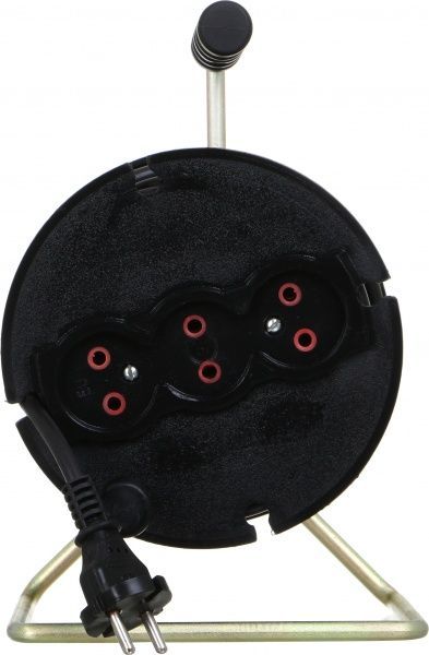 Удлинитель на катушке ОТК без заземления 3 гн. черный 10 м Б-10-2х1,5 