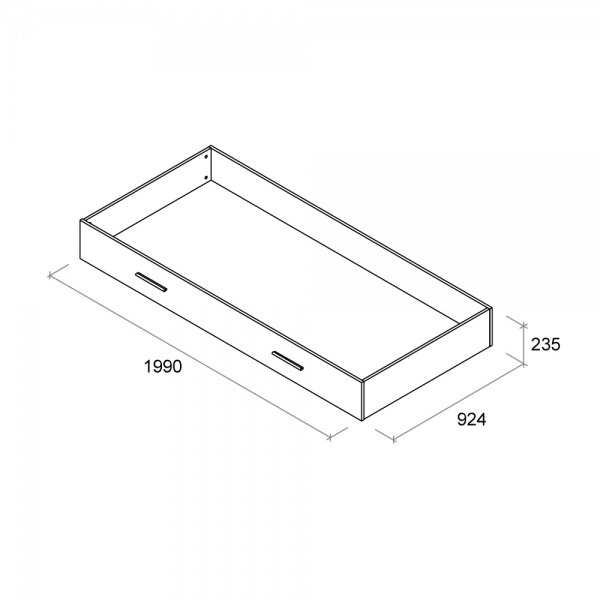 Тумба висувна Aqua Rodos Dallas антрацит АР000038021