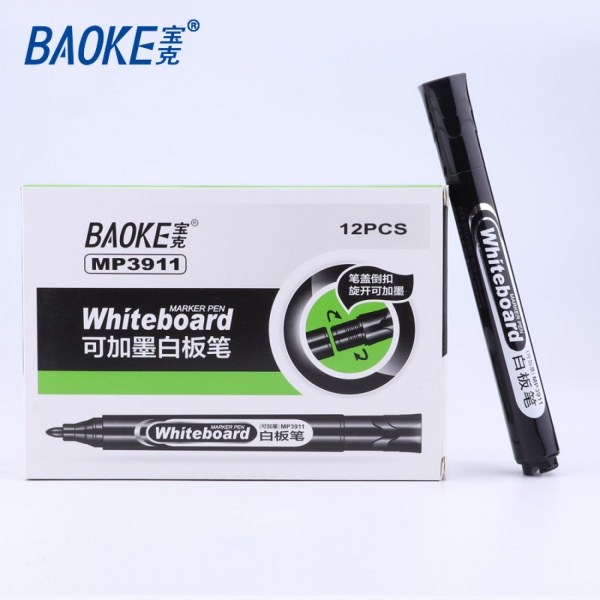Маркер для білої дошки Baoke 1.8 мм чорний MARK-BOA-BAOMP3911B 
