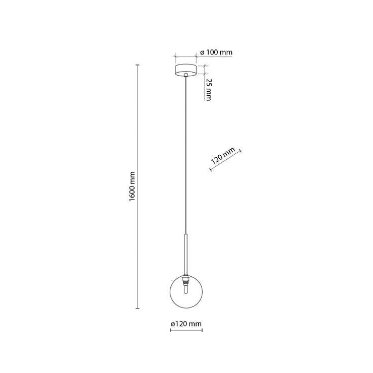 Підвіс TK Lighting NILOS 10289 1xG9 чорний