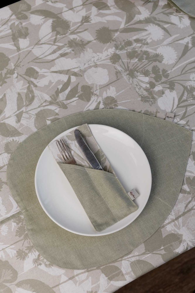 Чехол для приборов La Nuit Herbs Green 10x24 см