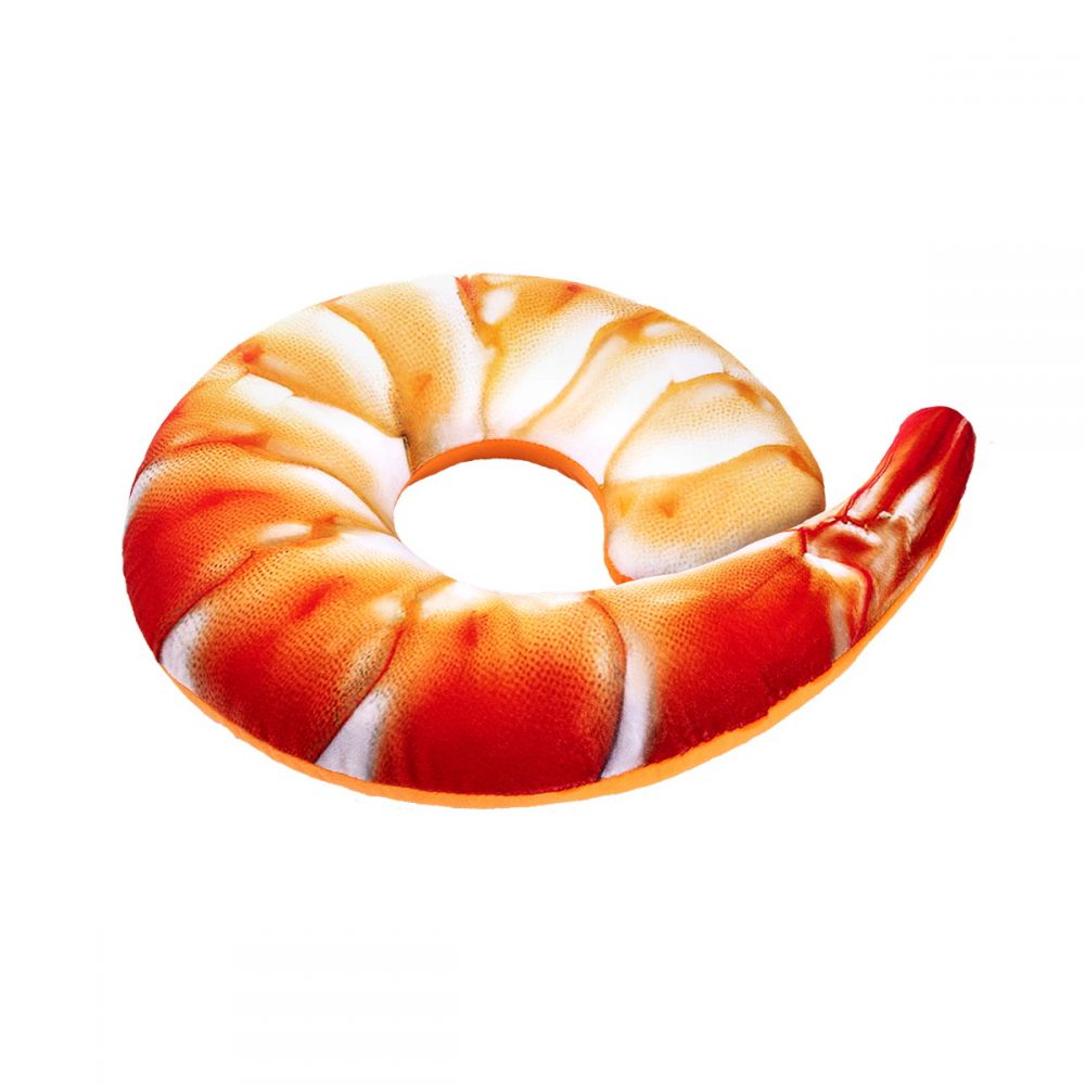 М'яка іграшка-подушка INKATOYS подарункова Креветка, 40 см біло-помаранчевий DKRE1_SU