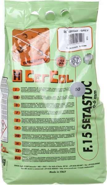 Фуга Cercol F.15 Setastuc 50 5 кг сірий
