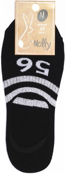 Шкарпетки чоловічі Молли ультракороткі 59 р. 25 чорний 