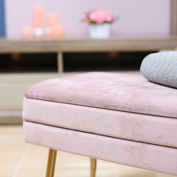 Скриня-пуф Yves 50х34,5х42 см пудровий 