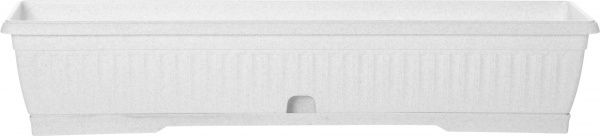 Ящик балконный Алеана Терра прямоугольный 15л белый с серым (112094) 