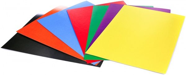 Набір кольорового картону А4 односторонній 7 арк. КК-А-4-7 Апельсин