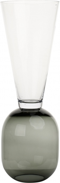 Ваза стеклянная Дымчато-прозрачная GIGA d27 80 см 2 Wrzesniak Glassworks