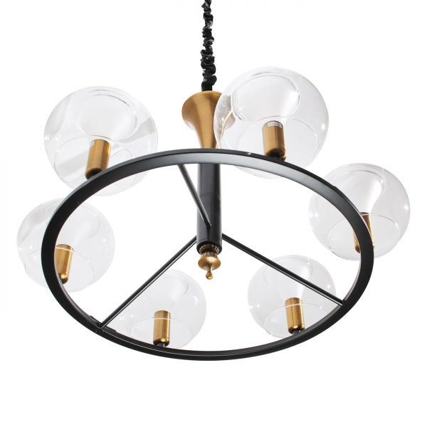Люстра підвісна Светкомплект Candel L 650-6 6xG9 прозорий/чорний 
