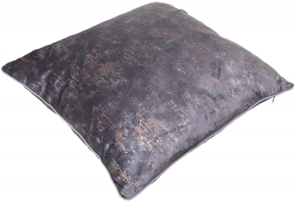 Подушка декоративна велюр 45x45 см сірий із принтом La Nuit 