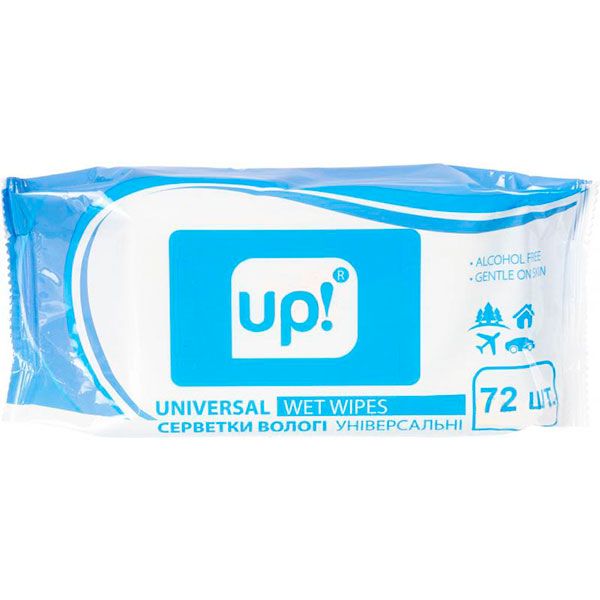Влажные салфетки универсальные UP! (Underprice) 72 шт.