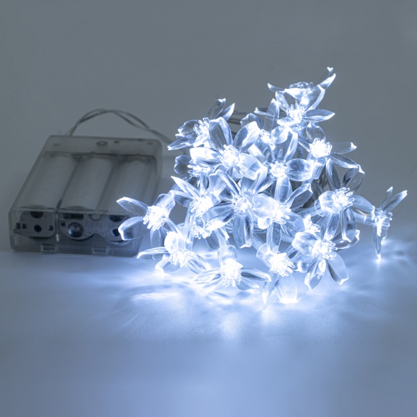 Декоративная гирлянда Altalusse (INL-2708B-20 Cold) встроенный светодиод (LED) 20 ламп 3 м 