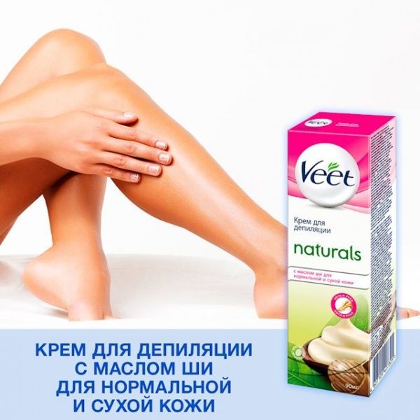 Крем для депіляції Veet з маслом Ши для нормальної і сухої шкіри 90 мл