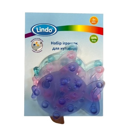 Игрушка для купания Lindo на присосках 3 шт. LN-8663
