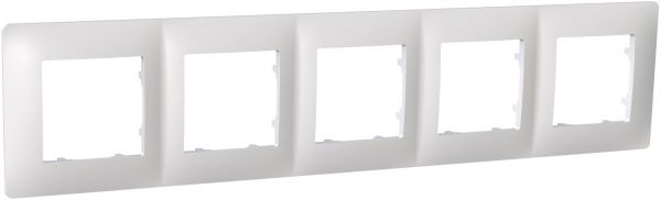 Рамка пятиместная Plank Electrotechnic Classic универсальная белый PLK1050031