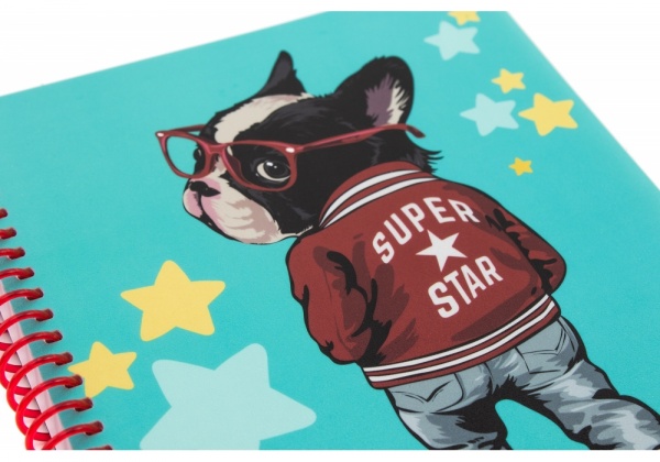 Блокнот Pets Fashion Bulldog А5 80 лист. клетка O20832-25 Optima