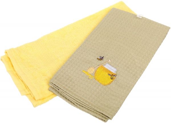Набір рушників солодкий мед 45x60 см Homeline бежевий/жовтий 