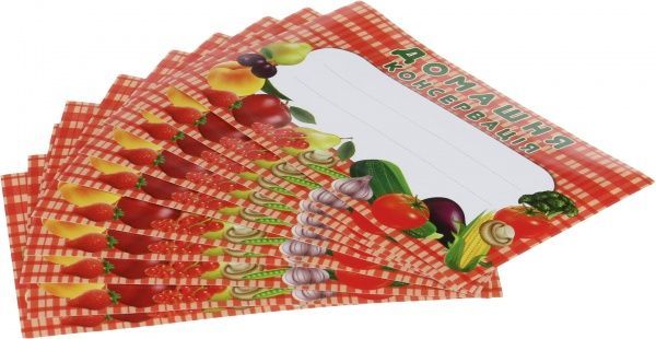 Набір наліпок на банки Домашня консервація 10 шт. 