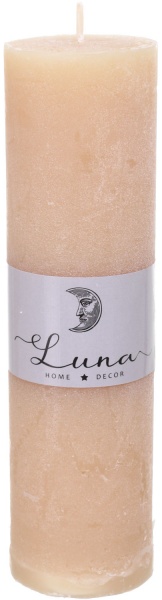 Свічка Рустік циліндр Beige C5520-467 Luna