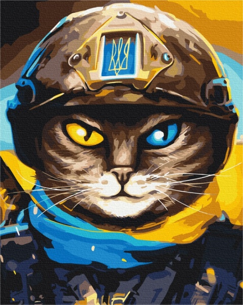 Картина по номерам Котик Защитник ©Марианна Пащук PBS53083 40x50 см Brushme 