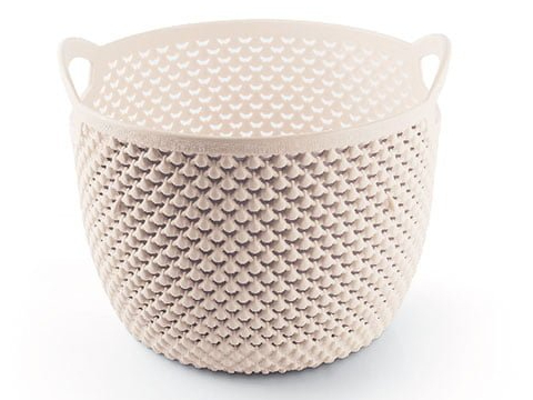 Кошик Ucsan Plastik DROP кругла 3,3 л кремовий 