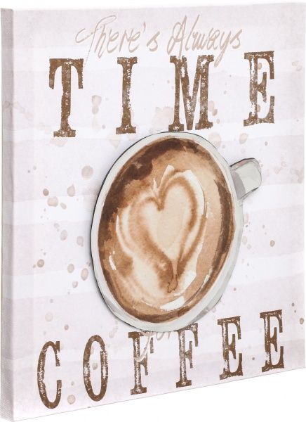 Картина 3D Time Coffee 28х28х2,2 см 28x28 см XCM178298J 