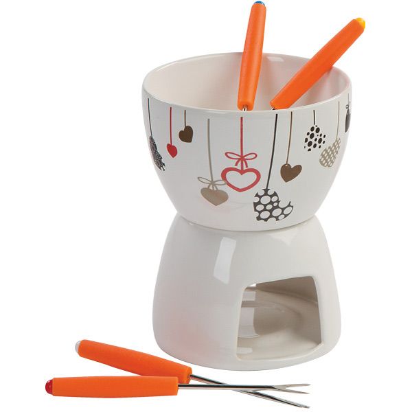 Набір для фондю Романтик білий 550 мл