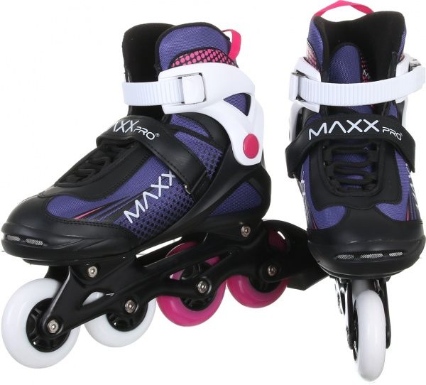 Роликовые коньки MaxxPro YX-0119-6ZW р. 41 черно-розово-белый