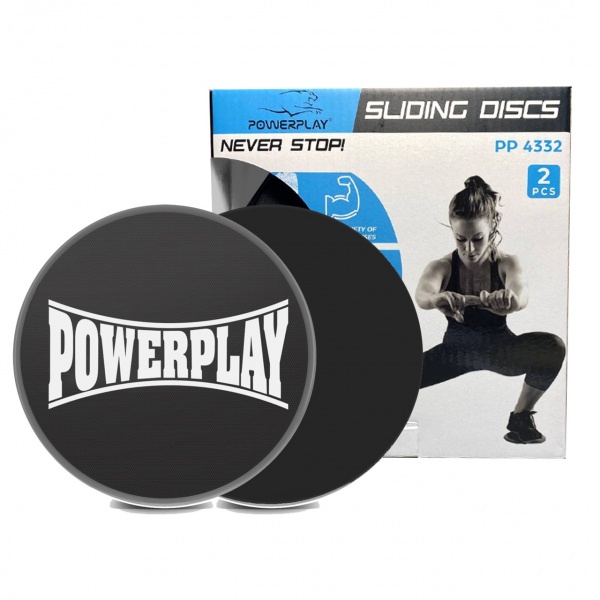Фитнес-диски для глайдинга PowerPlay 4332 черный 2 шт. 