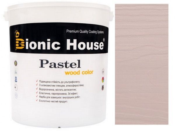 Краска Bionic House укрывная Pastel Wood Color Р209 лаванда шелковистый глянец 2,5 л